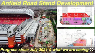 Anfield Road Stand Progress since July 21 & what we are looking at....