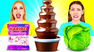 تحدي فوندو الشوكولاتة | تناول الحلويات فقط لـ 24 ساعة BooBoom Challenge