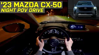 LED HEADLIGHTS TEST! - 2023 Mazda CX-50 GT Turbo 2.5L - POV Test Drive