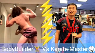 Bodybuilder🏋️ vs Karate-Master🥋 | 🔥🔥🔥Wait till the end | Credits: @natypaties (instagram)