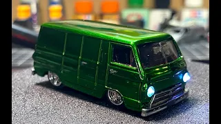 Customizing Hot Wheels Dodge A100 Van with Working Lights!