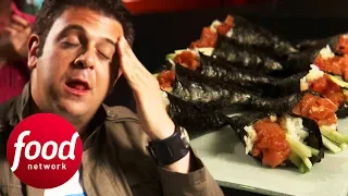 Can Adam Complete Bushido's Spicy Tuna Roll Challenge? | Man v Food