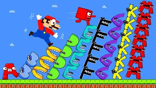 Mario vs the Giant Alphabet Lore (A - Z...) mix level up Maze #2 | Game Animation