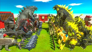Dark Monster War - Team Dark GODZILLA 2014 x KONG x MECHAGODZILLA VS Team Thunder Godzilla