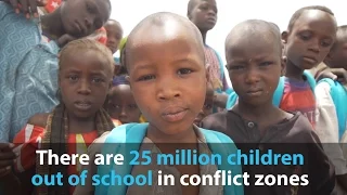 25 million children live without education in war zones