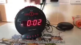 Sonic Atomic Bomb Extra Loud Digital Alarm Clock Vibrating Bed Shaker Deep Sleep