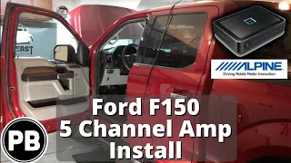 2015 - 2020 Ford F150 Alpine 5 Channel Amp and Sub Install