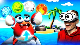 Mastering EVERY ELEMENT With CARL THE CRAB (Island Time VR Funny Gameplay)