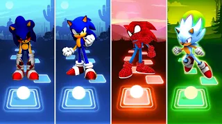 Sonic exe 🆚 Sonic The Hedgehog 🆚 Spider Man Sonic 🆚 Hyper Sonic | Sonic Tiles Hop EDM Rush
