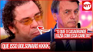 Bolsonaro esculacha Casagrande ao ser criticado na Globo(lembrou da época que o Casão dava uns pega)