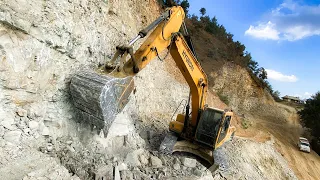 ONQUERING THE MOUNTAIN: Building a Road with MONSTER Machines | Excavator Planet | Trackhoe