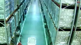 Forklift causes the whole warehouse to collapse