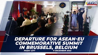 Departure Statement for Participation to the ASEAN-EU Commemorative Summit in Brussels, Belgium