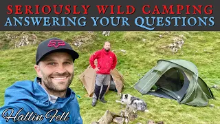 WET and WINDY HALLIN FELL WILD CAMP WITH ANDY WARDLE and a Dog - LAKE DISTRICT Mountain Camping UK