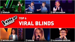 The most VIRAL BLIND AUDITIONS in The Voice Kids! 🤩 | TOP 6