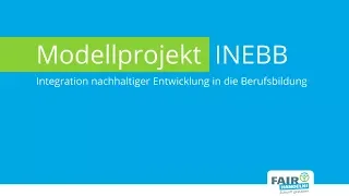 INEBB - Integration Nachhaltiger Entwicklung in die Berufsbildung