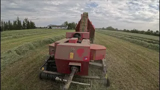 Baling Hay With A Massey Ferguson 1840