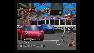 "Gran Turismo 2" PlayStation (PSX) gameplay (no logo, no commentary)