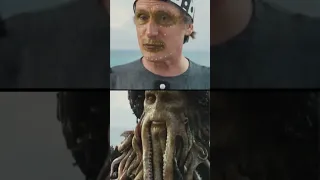 Davy Jones With and Without Special Effects in Pirates Of The Caribbean #shorts