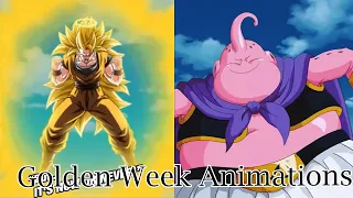 New Golden Week Majin Buu and Super Saiyan 3 Goku Animations