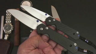 Chris Reeve Carbon Fiber Large and Small Sebenza 21 Insingo with Spyderco Roadie!