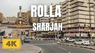 [4K] Sharjah Rolla. Driving around the old town of Rolla Sharjah ,The heart of Sharjah