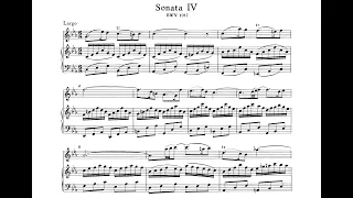 J. S. Bach - Sonate for Violin and Harpsicord n°4 in C minor BWV 1017 - Score