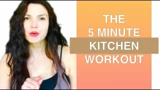 5 Minute Kitchen Workout - Follow Along Workout - Bodyweight Exercises