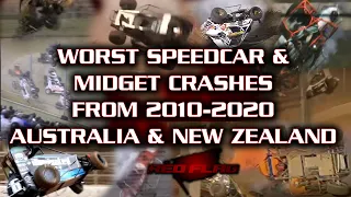 Worst Speedcar & Midget Crashes from 2010-2020 In Australia & New Zealand