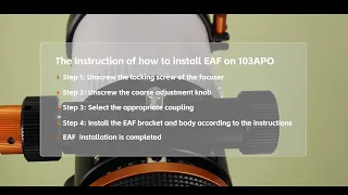 How to install ZWO EAF on Askar 103APO？