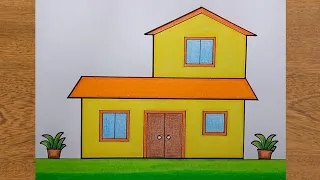 How to Draw a Level House - Wow the way is very easy, simple and easy too