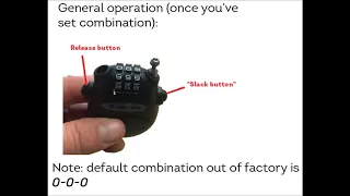 Micro Cable Lock Instructions