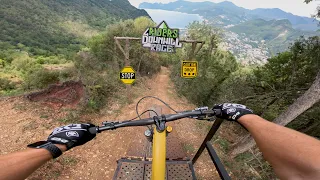 HIGH SPEED DOWNHILL RIDING AND HUGE JUMPS AT PRIVATE BIKE PARK - BARCELONA, SPAIN