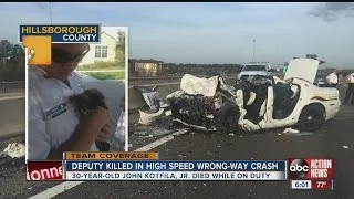 Deputy killed in wrong way crash