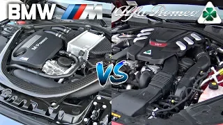 BMW 3.0 Twin Turbo Inline-6 vs. Alfa Romeo 2.9 Twin Turbo V6 Sound Comparison | BMW M4 vs. Giulia QV