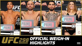 UFC 298: Volkanovski vs Topuria Official Weigh-In Highlights | MMA Fighting