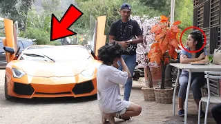 GEMBEL SULTAN COD BELI MOBIL LAMBORGHINI CASH !! Lihat Ekspresi Cewe Ini..