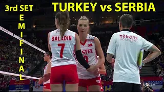 Turkey vs. Serbia Semifinal 3rd SET | #EurovolleyW 2021