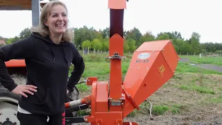 Rębak , zrębki pierwsze uruchomienie. 90mm gałęzie. Czy da radę?