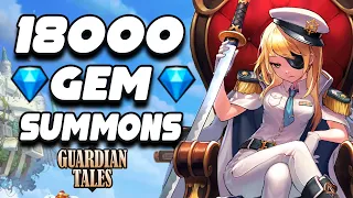 AMAZING LUCK! - 18000 GEM SUMMONS FOR MARINA & BARI ! - Guardian Tales