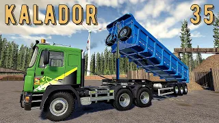 FS 19 - Делаю щепу.  Продажа щепы - KALADOR фермер лесоруб # 35