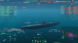 U-69 | underwater sub kill | shotgun | 67k damage | 3 kills | World of Warships gameplay | submarine