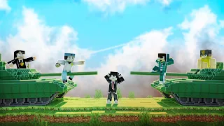 Player Minecraft mencoba game World of Tank