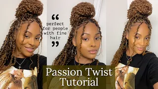 Mini Passion Twist Tutorial |Best parting for thin/fine hair|Strategies and tips for flawless result