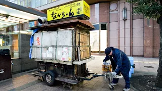 Within 60 Minutes, the Yatai was Built! The Amazing Work of the 60-Year-Old Ramen Chef in Fukuoka!