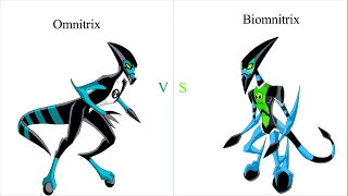 Omnitrix vs Biomnitrix side by side comparison Part 1