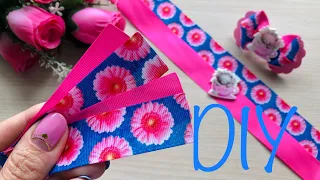 🥰Летние, Яркие Бантики из лент своими руками. Ribbon bows tutorial Мк / DIY