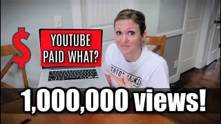 HOW MUCH DID YOUTUBE PAY ME FOR MY 1 MILLION VIEWED VIDEO? | REAL NUMBERS | (not clickbait)