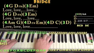 All You Need Is Love (The Beatles) Piano Cover Lesson with Chords/Lyrics