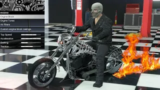 GTA 5 - Past DLC Vehicle Customization - LCC Sanctus (Ghost Rider Bike)